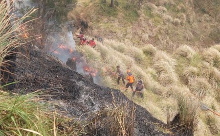 Polres Probolinggo Terjunkan Personel dan Armada Modifikasi untuk Padamkan Karhutla di Blok Pengol Bromo