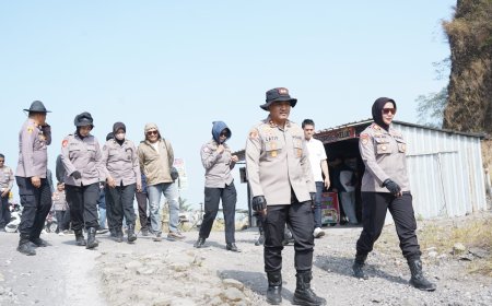 Cegah Karhutla, Polres Kediri Siagakan Ratusan Personel Gabungan di Lereng Kelud